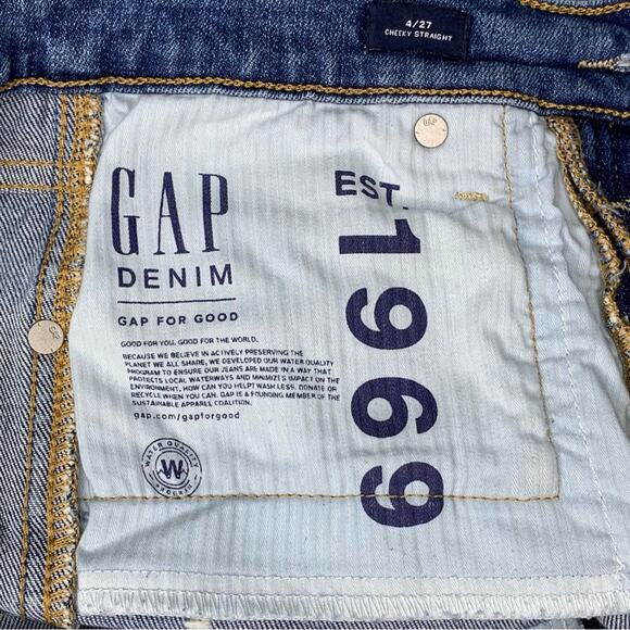 Gap Denim Cheeky Straight Button-Fly Belt Loops 5 Working Pockets Size 4/27 - Picture 13 of 13